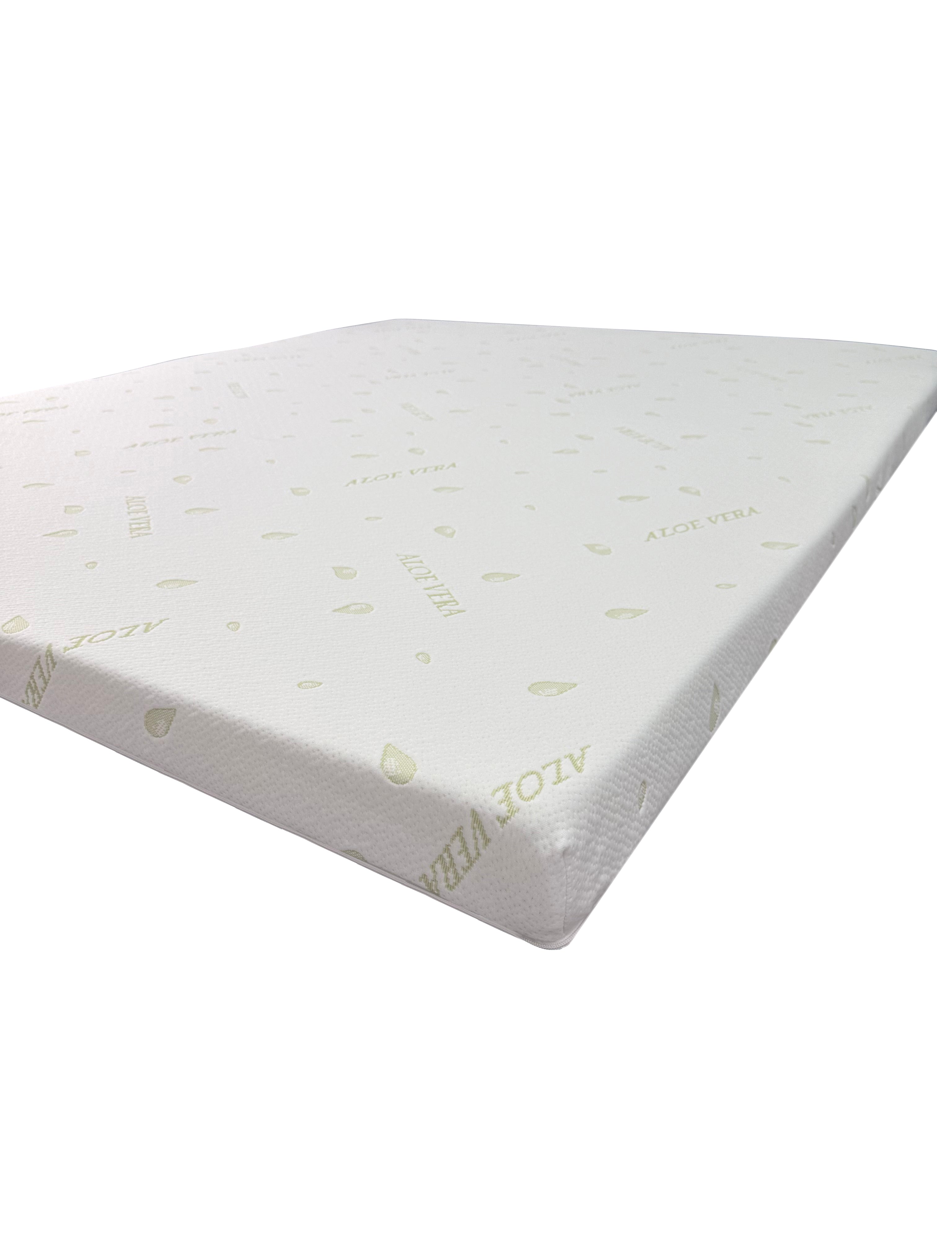 Topper Saltea Best Sleep Principal Aloe Vera, H8 4cm spuma poliuretanica+ 4 cm latex, husa aloe vera