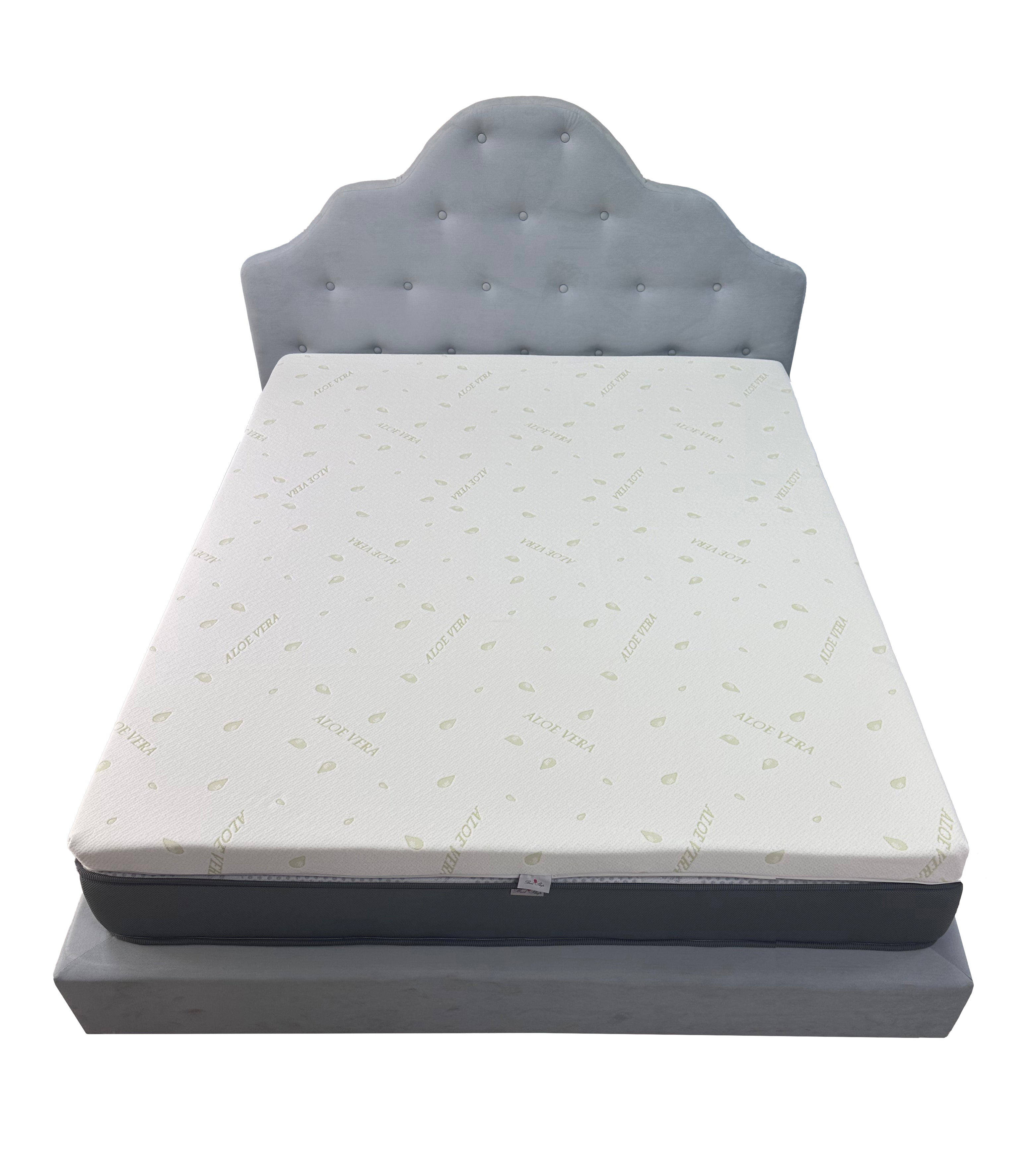 Topper Saltea Best Sleep Principal Aloe Vera, H8 4cm spuma poliuretanica+ 4 cm latex, husa aloe vera