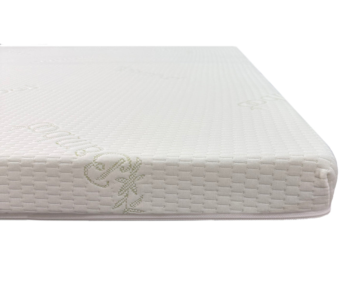 Topper Saltea Best Sleep Heavenly Bamboo, H8 4cm spuma poliuretanica+ 4 cm latex cool gel, husa bambus