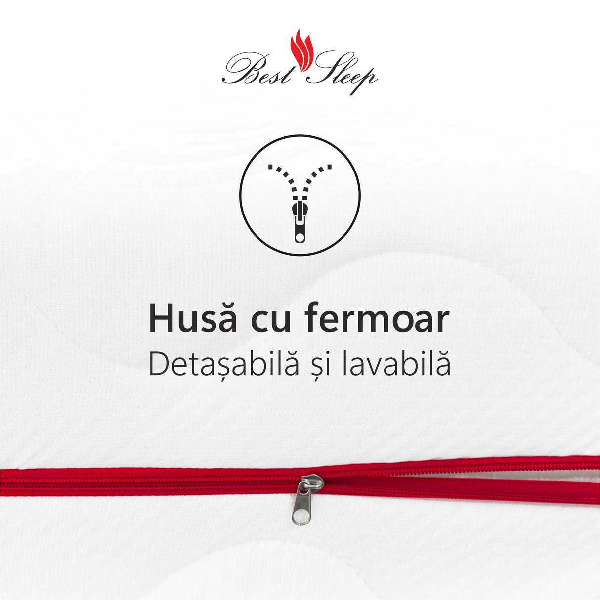 Saltea Ortopedica, Waves, 25cm, 21+4 Memory, 7 zone de confort, spuma poliuretanica cu memorie, husa detasabila, fermitate moale