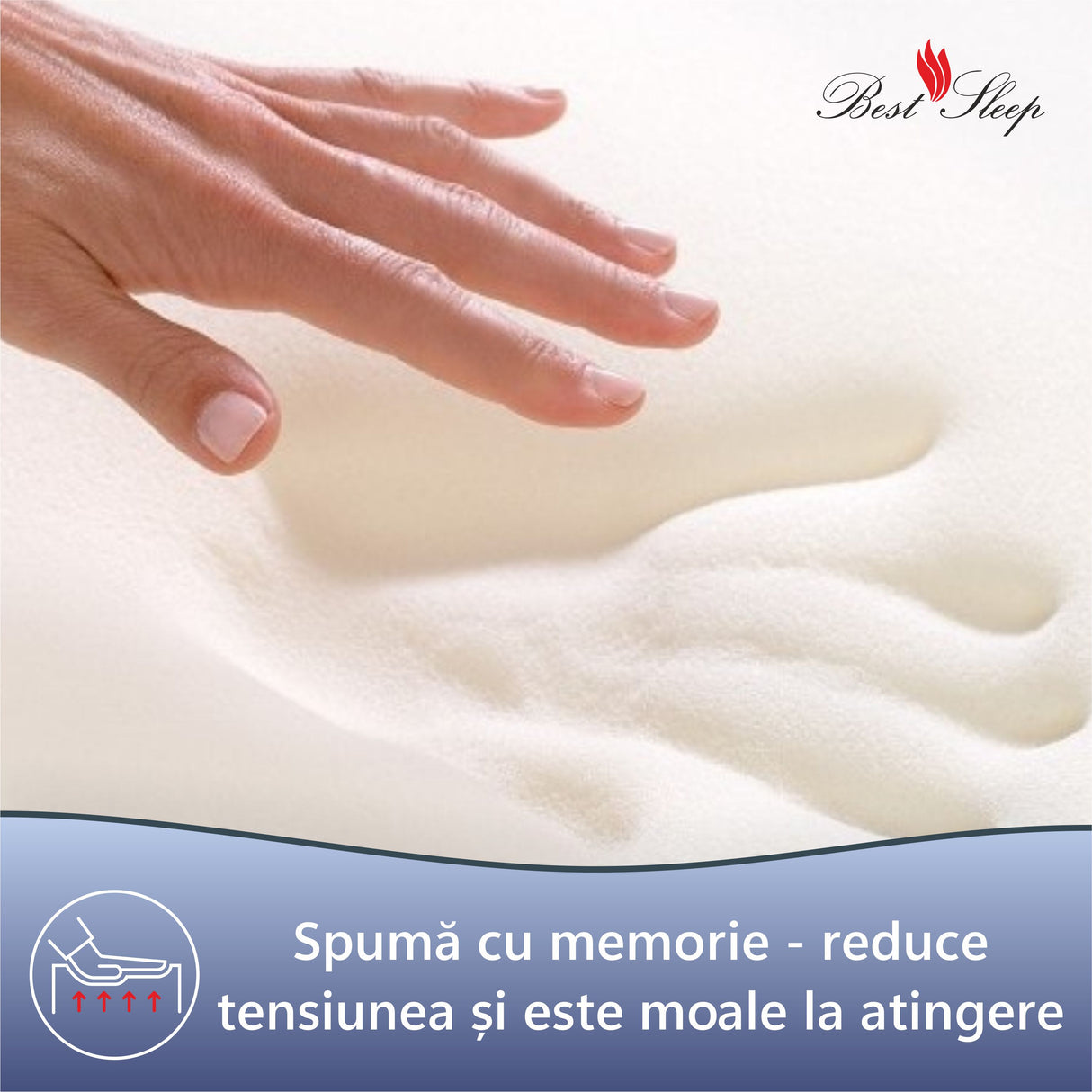Saltea Ortopedica, Star Moon, Argan Memory, 16cm, 13+3, Spuma poliuretanica cu memorie, fermitate medie