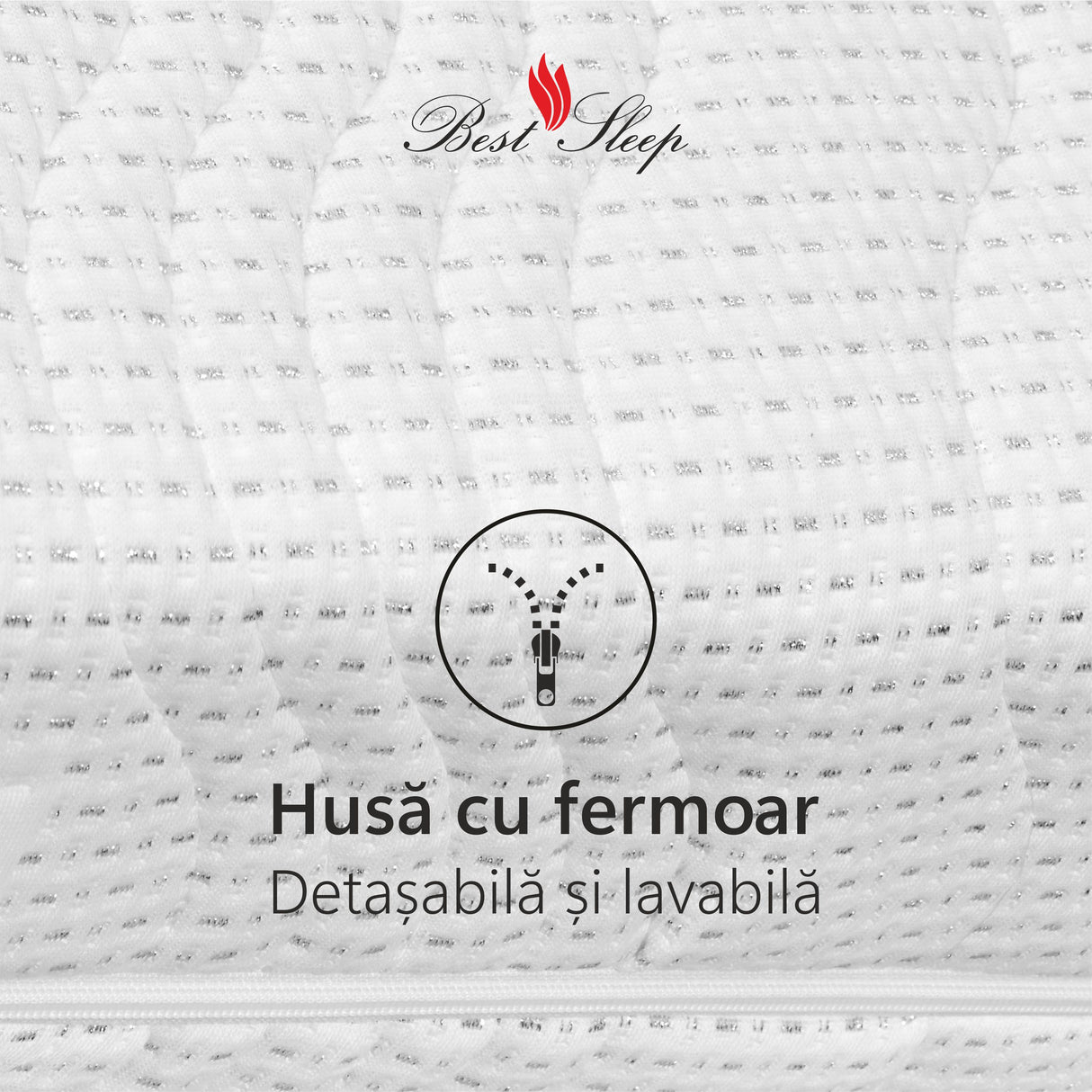 Orthopedic Mattress, Best Sleep, Silver Sleep Argentum 24+5+1 cm, Polyurethane memory foam, silver ion thread, hypoallergenic, quilted cover, medium firmness