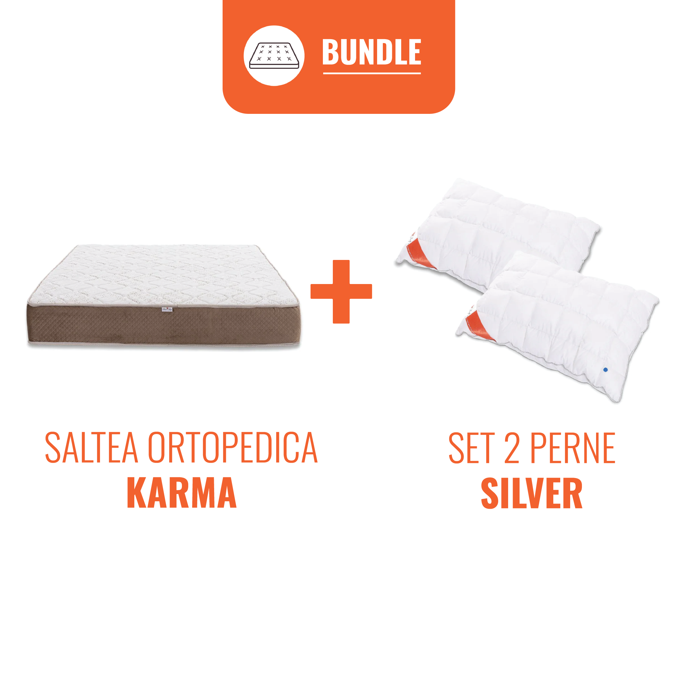 Set Saltea ortopedica Best Sleep Karma + 2 Perne Best Sleep Silver