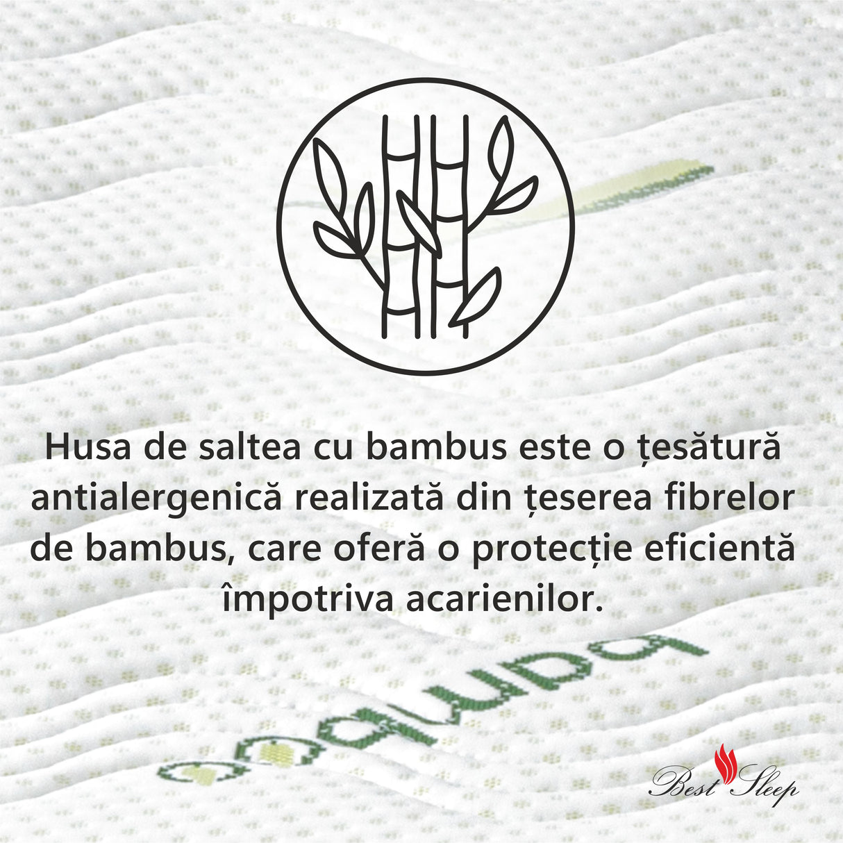 Saltea Ortopedica Best Sleep Baby Dream Bamboo 18cm, spuma poliuretanica, fibra de cocos, husa detasabila cu fermoar