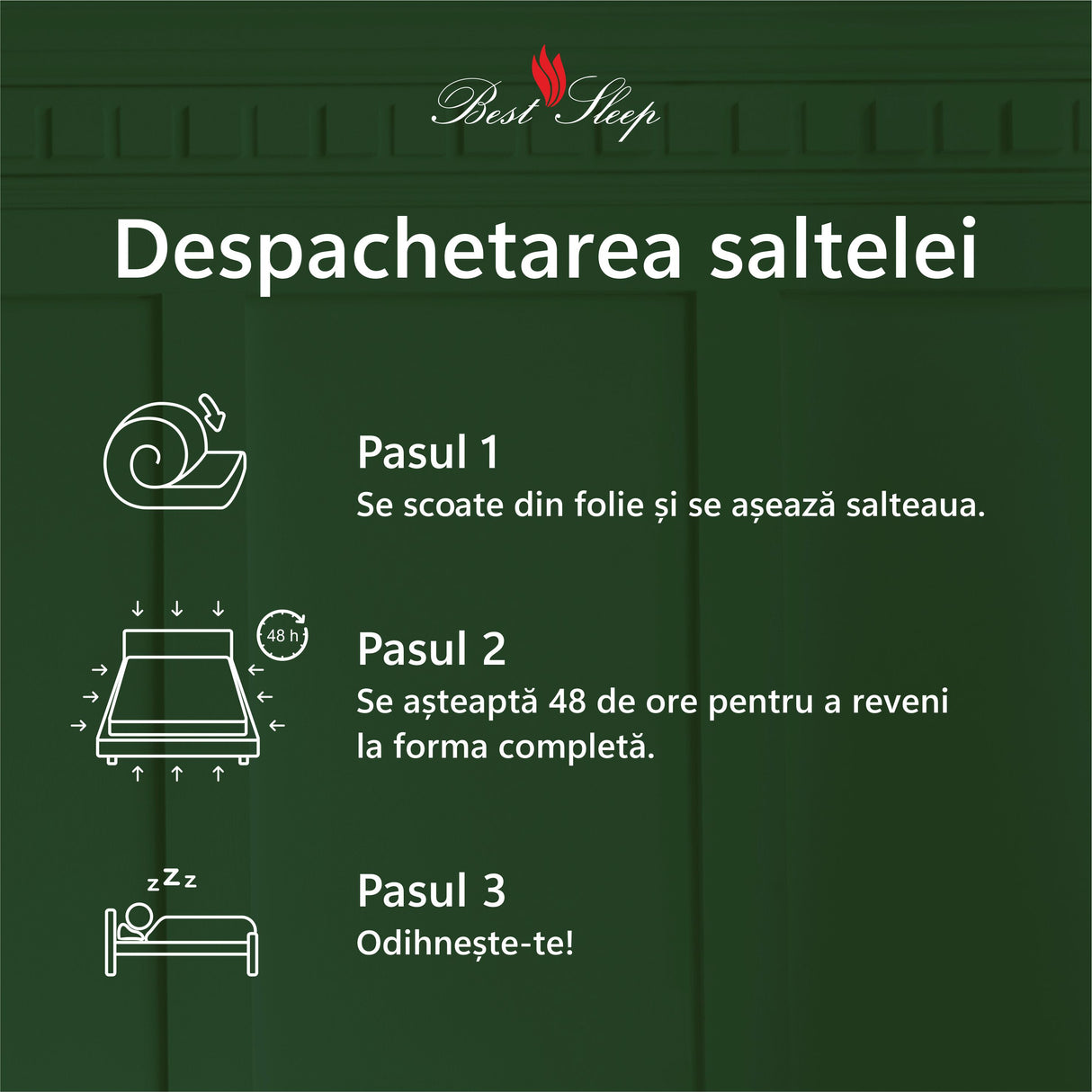 Saltea Ortopedica Best Sleep Baby Dream Bamboo 18cm, spuma poliuretanica, fibra de cocos, husa detasabila cu fermoar