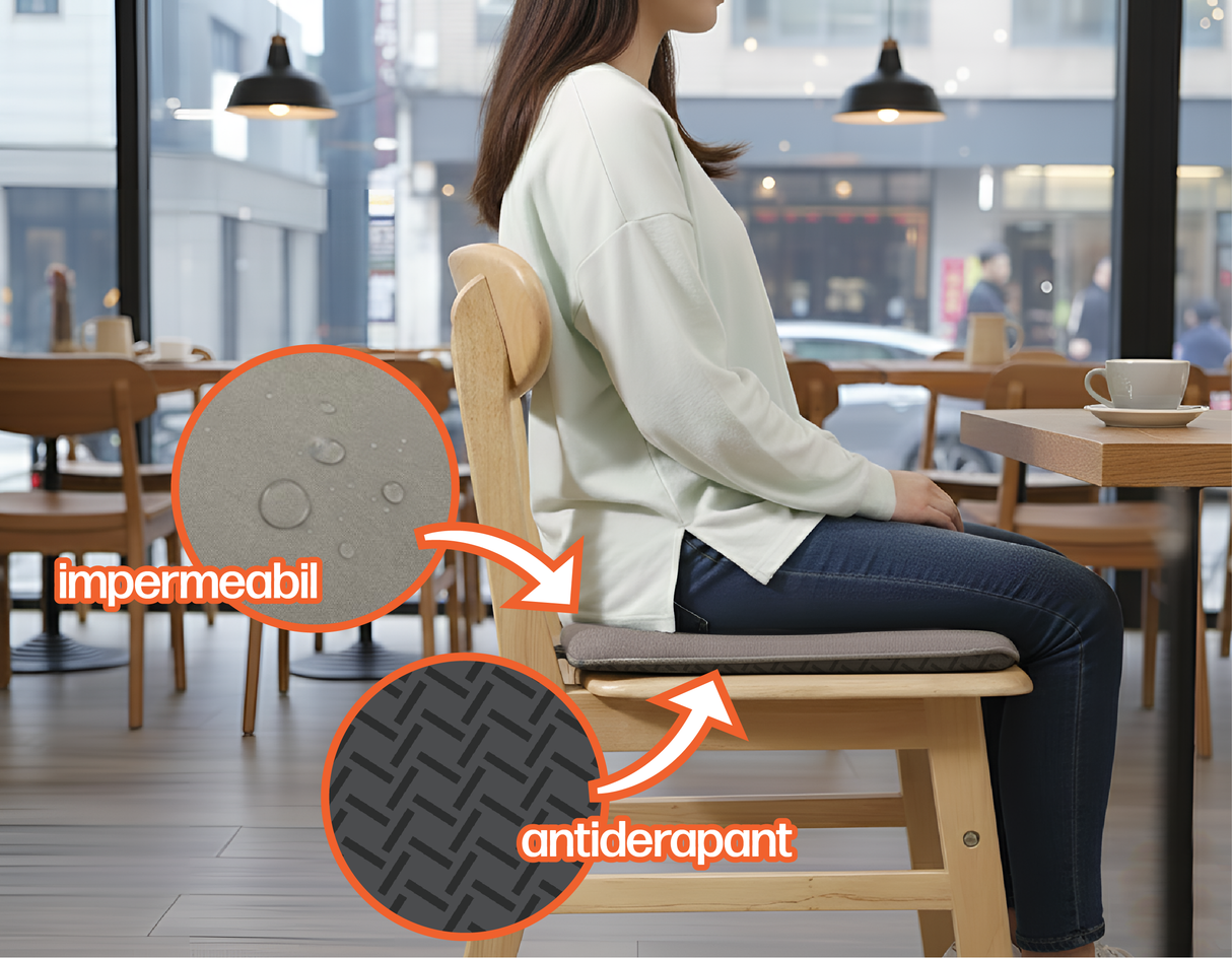 Set of Starmoon Memo chair cushions, 40x40 cm, memory foam filling with anti-slip layer