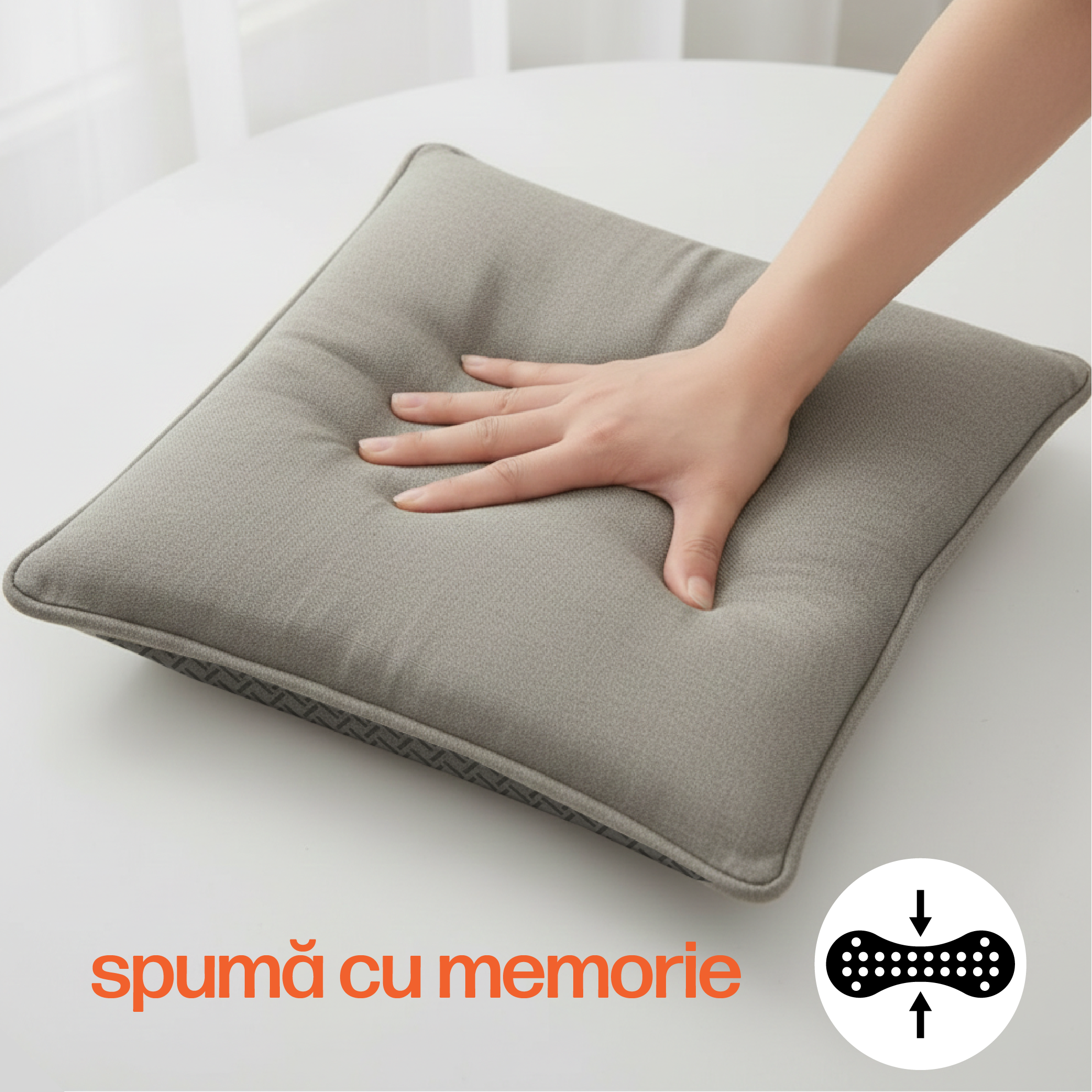 Set perne scaun Starmoon Memo, 40x40 cm, umplutura spuma memorie cu strat antiderapant