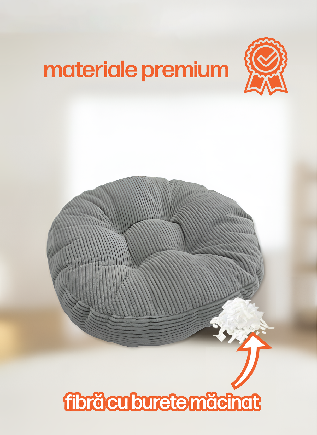 Starmoon Round chair cushion, 30 cm diameter, with non-slip layer