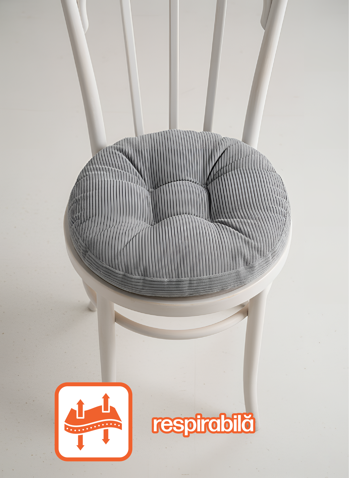 Starmoon Round chair cushion, 30 cm diameter, with non-slip layer