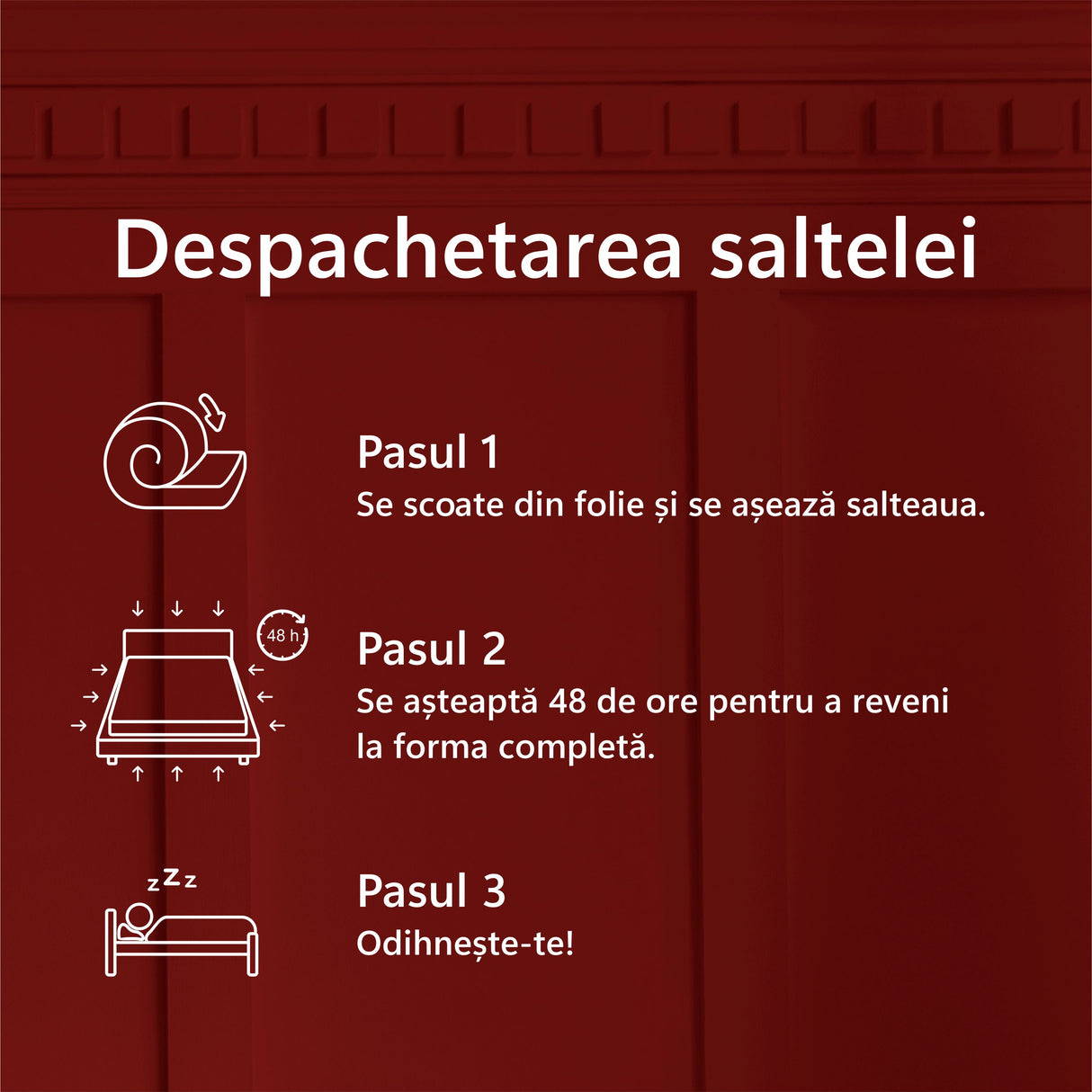 Saltea Ortopedica, Relaxation Corner Bordeaux 22+5+1,28cm,spuma Poliuretanica cu memorie,hipoalergenica,husa matlasata,fermitate moale