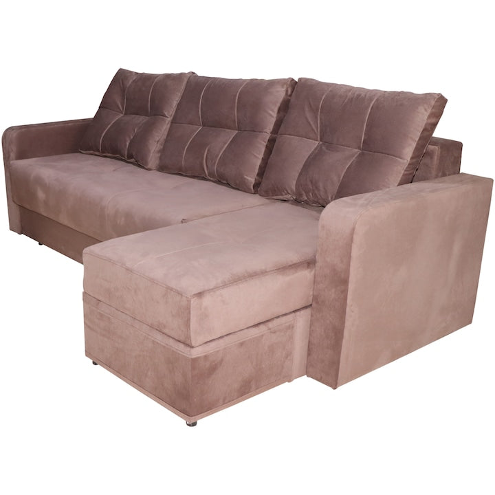 Coltar extensibil Ivona, 250x140x73 (pat 220x140 cm), reversibil, lada, culoare Maro Sidef