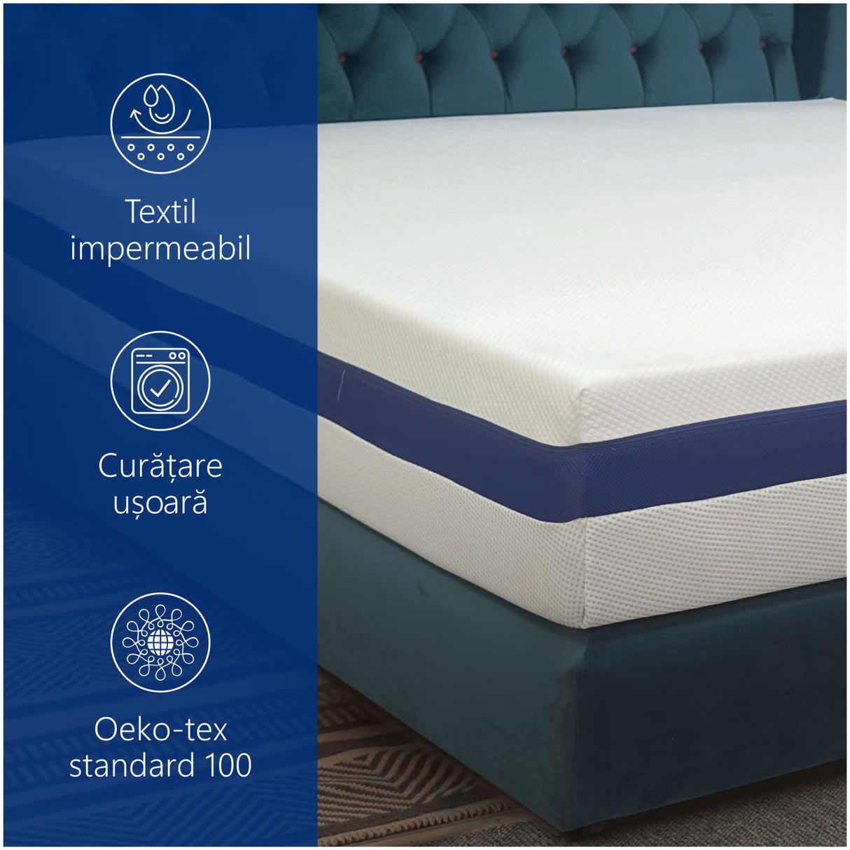 Waterproof Orthopedic Mattress, Best Sleep Jubilly, Pocket Springs, Memory Foam, Soft Firmness, Removable Washable Cover