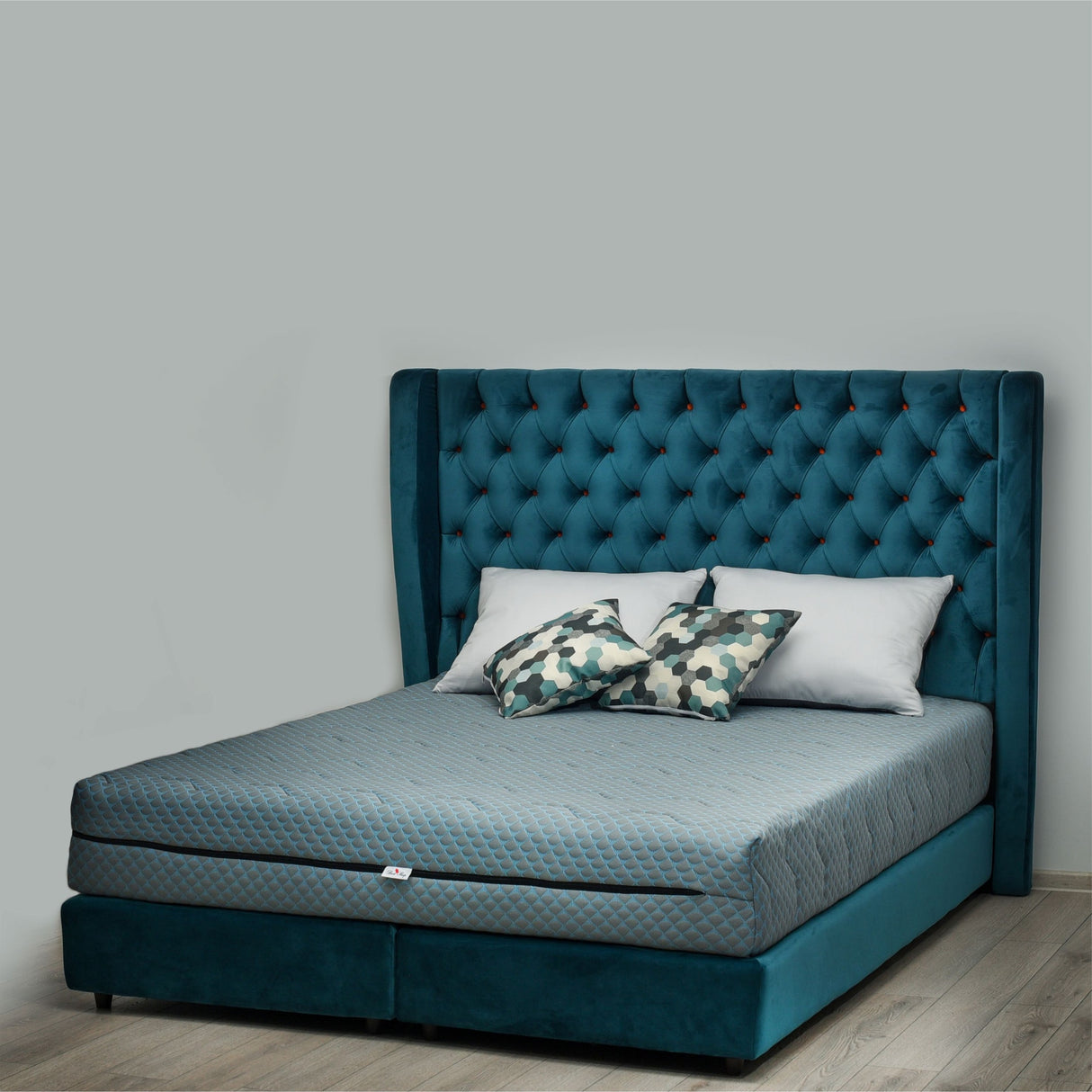 Husa saltea matlasata, Sleep Evolution, textil Shell, hipoalergenic, cu fermoar pe 3 laturi, 28 cm