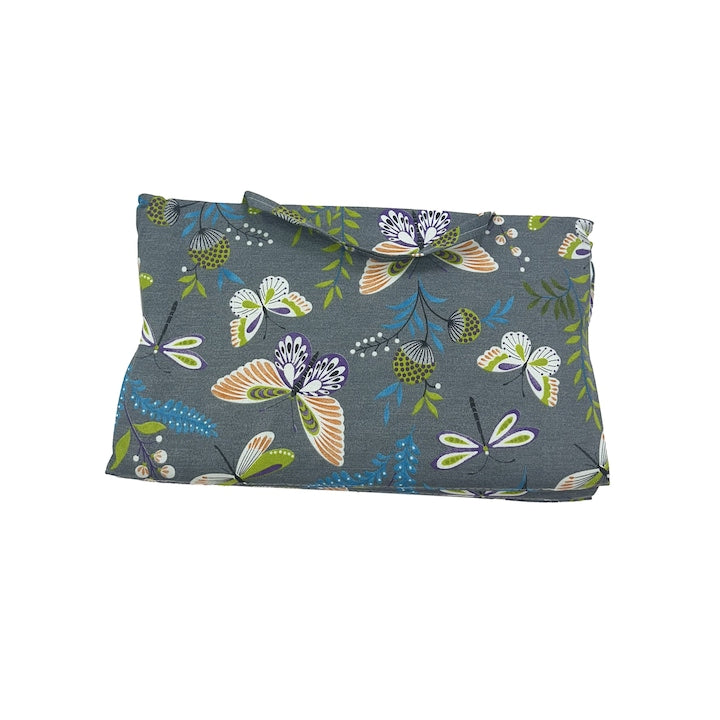 Saltea de plaja sau de picnic/camping, cu maner, 180x50 cm, Fluturi