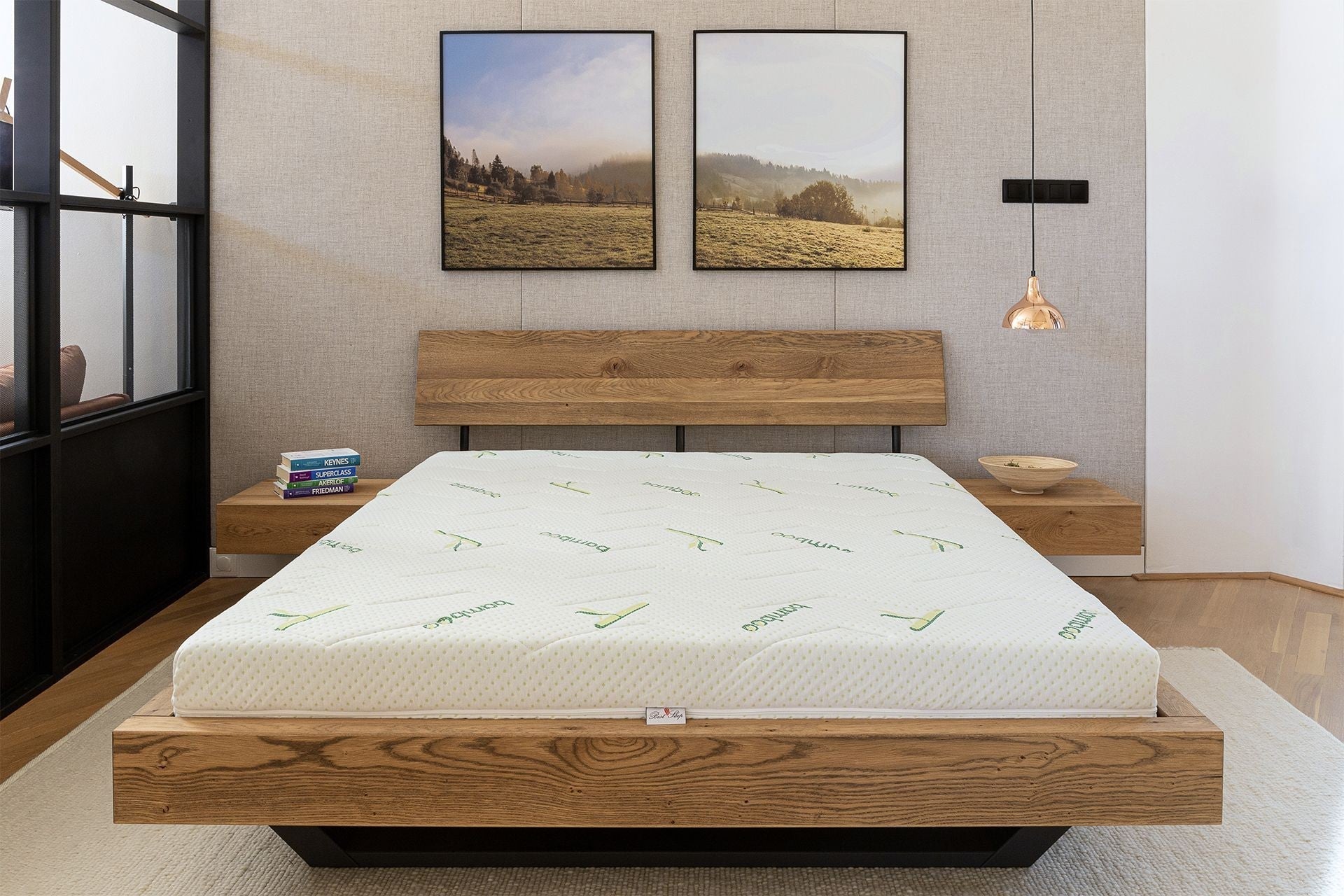 Saltea Ortopedica, Bamboo Feel 15cm Spuma poliuretanica, Reversibila, Husa detasabila, lavabila, matlasata, fibre de bambus, ferma