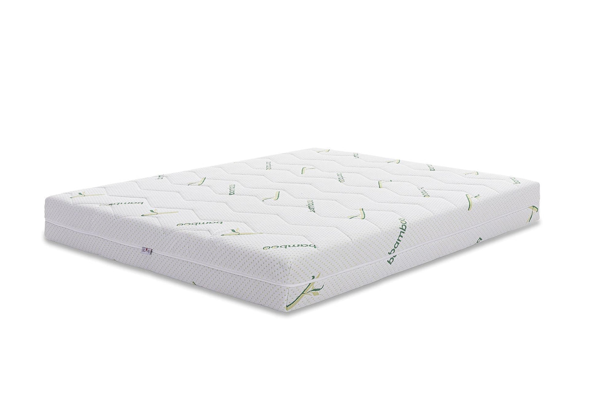 Saltea Ortopedica, Bamboo Feel 19cm, Spuma poliuretanica, Reversibila, Husa detasabila, lavabila, matlasata, fibre de bambus, ferma