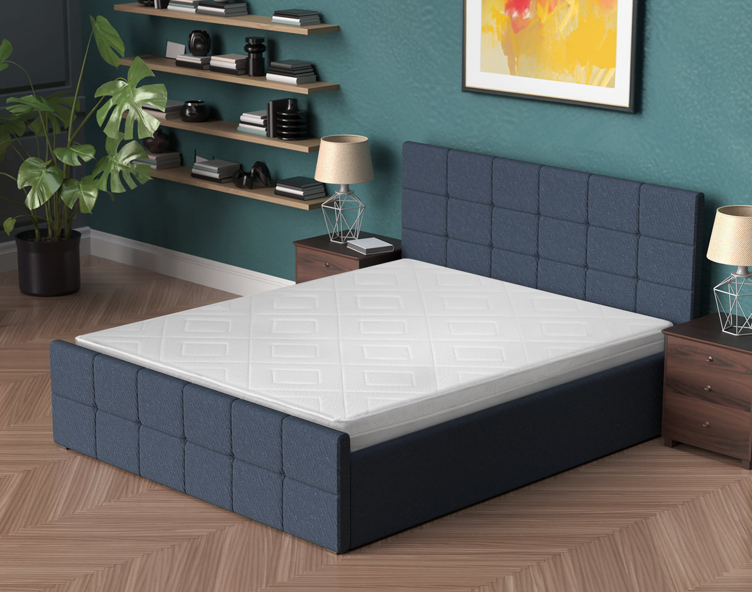 Saltea Ortopedica, Best Sleep Bellise, 25cm, 21+4 Memory, 7 zone de confort, spuma poliuretanica cu memorie, husa detasabila, fermitate medie