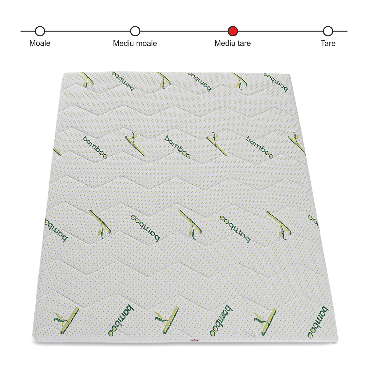 Topper Saltea Best Sleep H7cm spuma poliuretanica, husa Bambus Detasabila