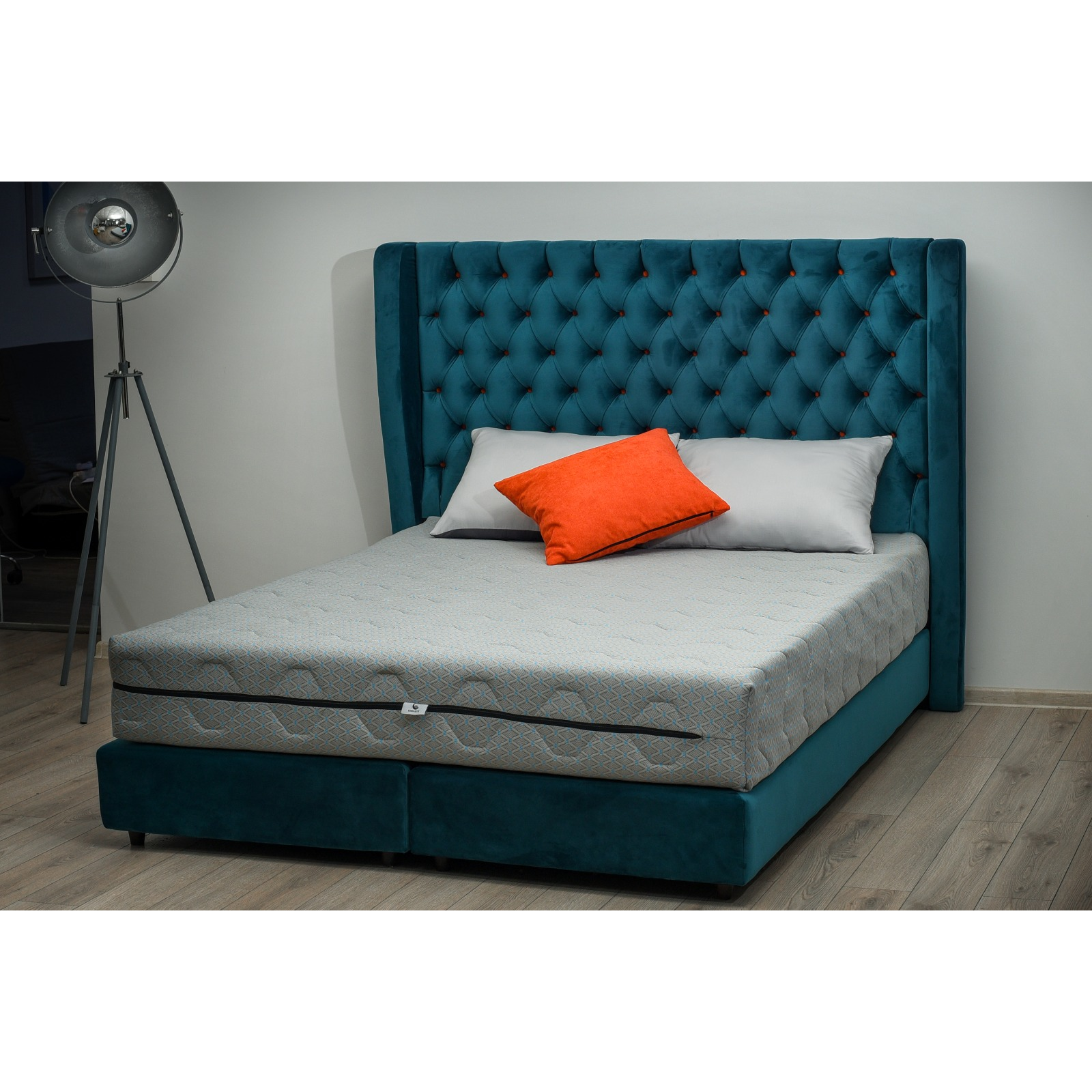 Saltea Ortopedica, Buona Notte, Union, 20cm, spuma poliuretanica, High Resilience, antibacterian, dehusabil, husa Cardinal, fermitate medie