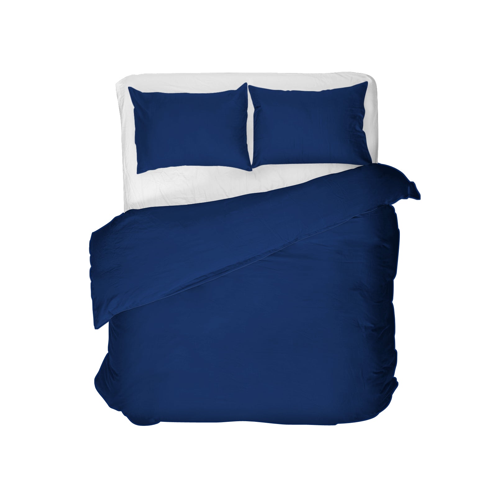Lenjerie de pat jersey, cu fermoar, 140 gr/mp, blu marine, 23, 100% bumbac