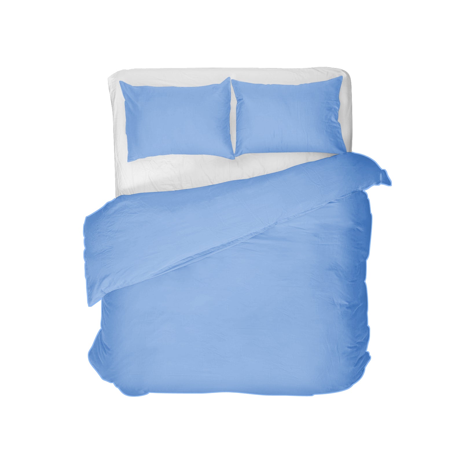 Lenjerie de pat jersey, cu fermoar, 140 gr/mp, bleu ciel, 24, 100% bumbac