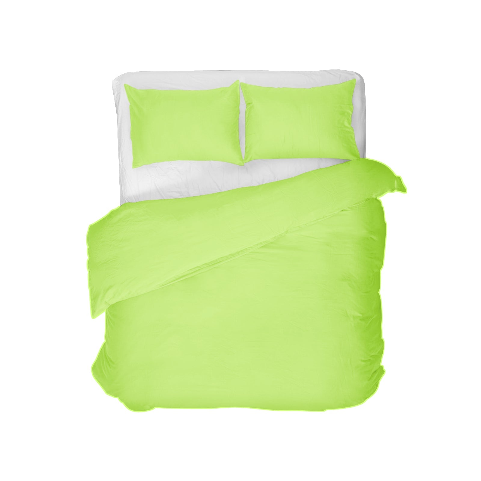 Lenjerie de pat jersey, cu fermoar, 140 gr/mp, verde fosforescent, 36, 100% bumbac