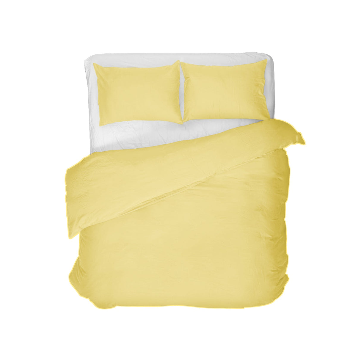 Lenjerie de pat jersey, cu fermoar, 115 gr/mp, galben, 40, 100% bumbac