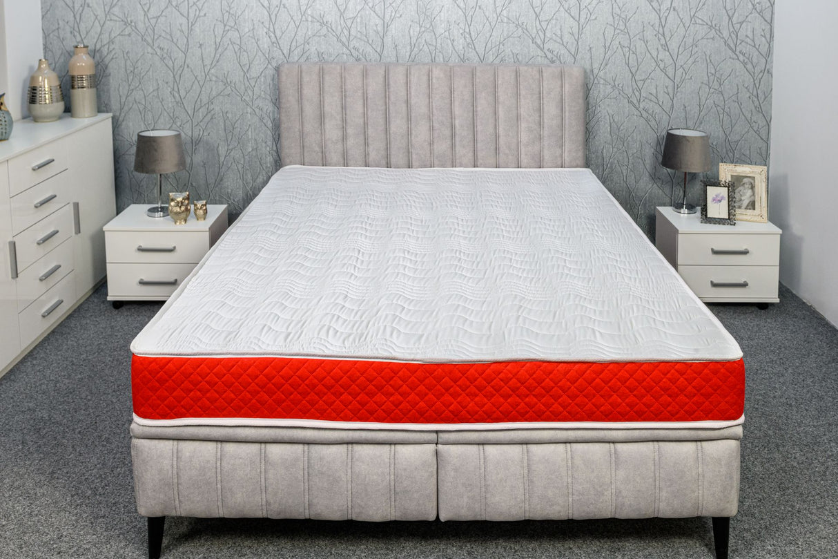 Saltea ortopedica Diamond Red DoubleSide, 25cm, spuma poliuretanica, hipoalergenica, reversibila, sistem de aerisire, ferma