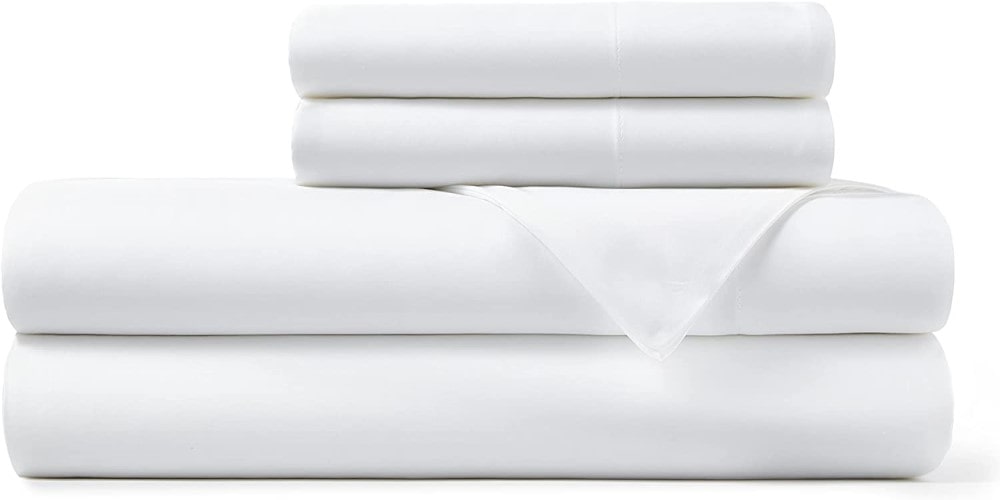 Lenjerie de pat bumbac sifon, Alb 145 gr/mp