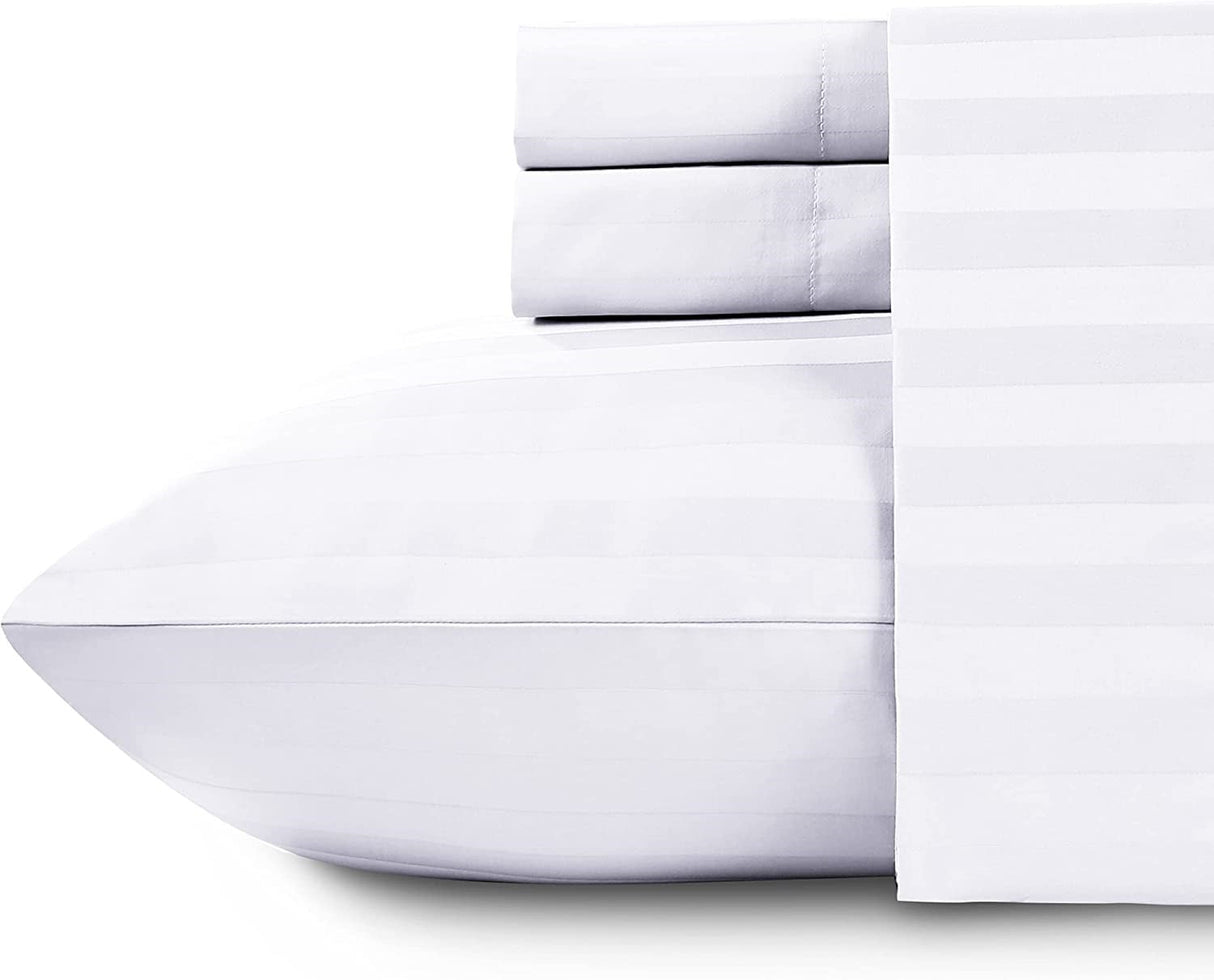 Piese lenjerii-husa perna , Alba, Damasc 1 cm, 135 gr/mp