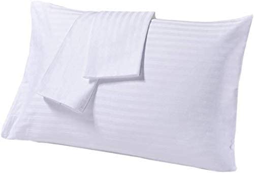 Piese lenjerii-husa perna , Alba, Damasc 1 cm, 135 gr/mp