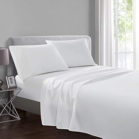 Linen items - duvet cover, White, 2 cm Damask, 145 g/sqm, 70% cotton + 30% polyester