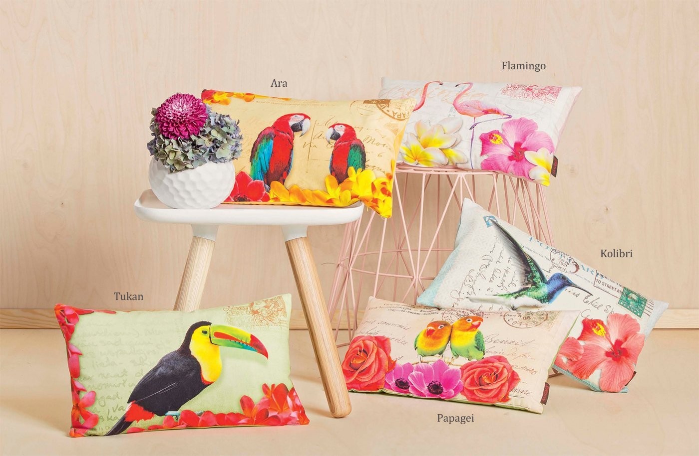 Perna decorativa Parrots