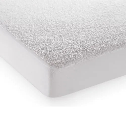 Waterproof Coral Fleece Mattress Protector, Anti-allergy, White