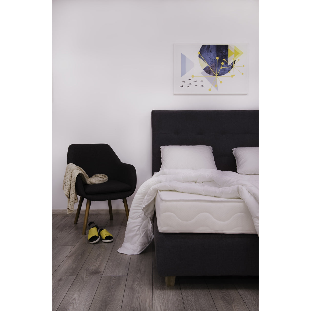 Saltea Ortopedica, Buona Notte, Infinity, 21cm, spuma poliuretanica cu spuma memory, antibacterian, fermitate moale