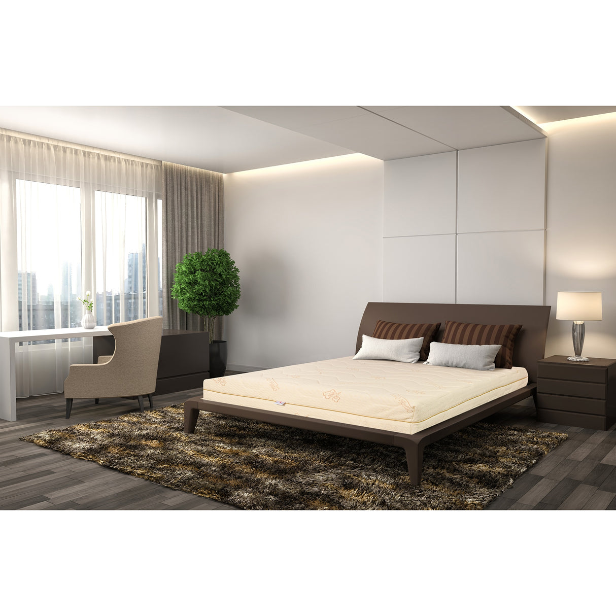 Orthopedic mattress, Best Sleep Comfort Hybrid, 25cm, latex, polyurethane foam, cotton cover, Hypoallergenic, medium firmness