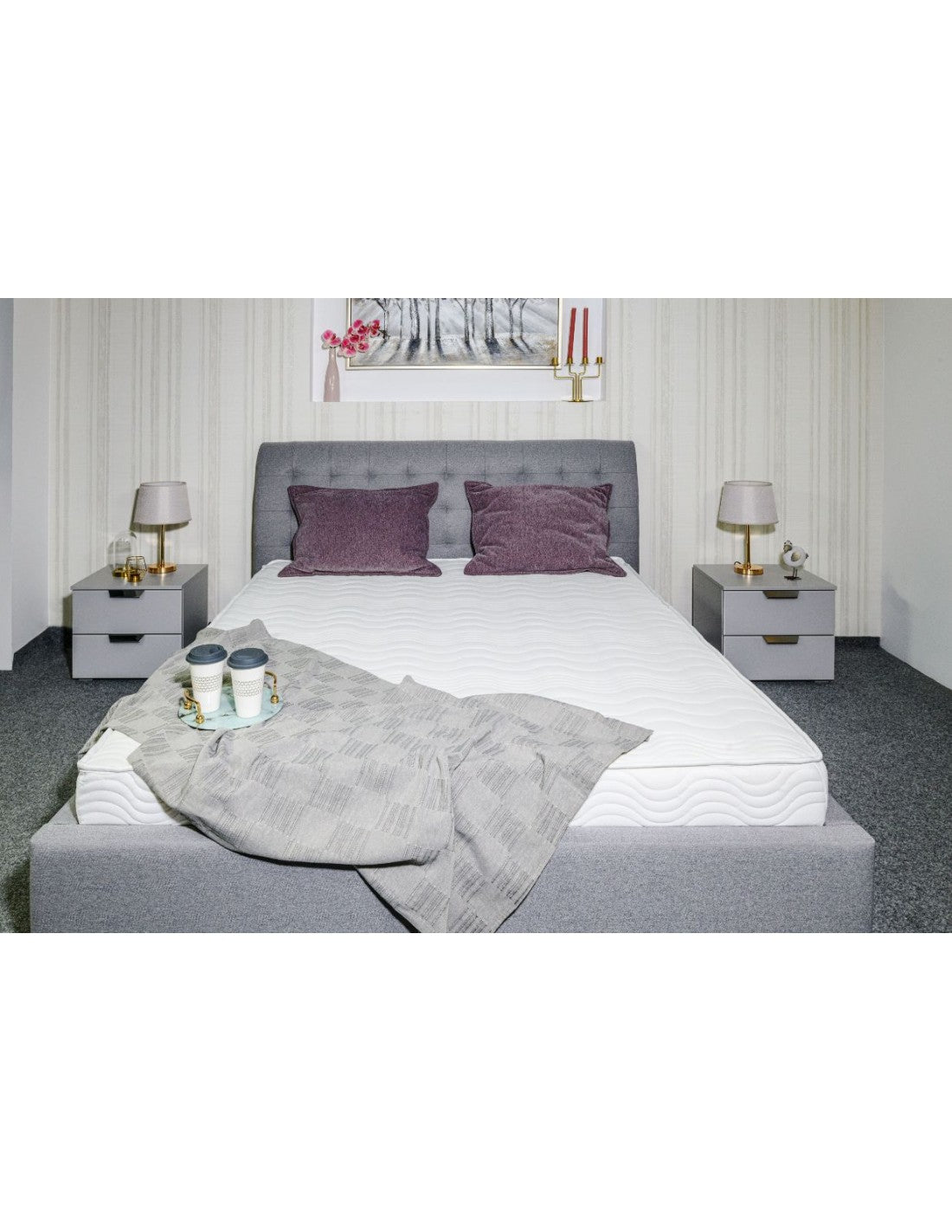 Saltea ortopedica Edition Base Memory 3+ 18cm, spuma poliuretanica cu memorie, hipoalergenica, antibacteriana, husa bambus detasabila, fermitate moale