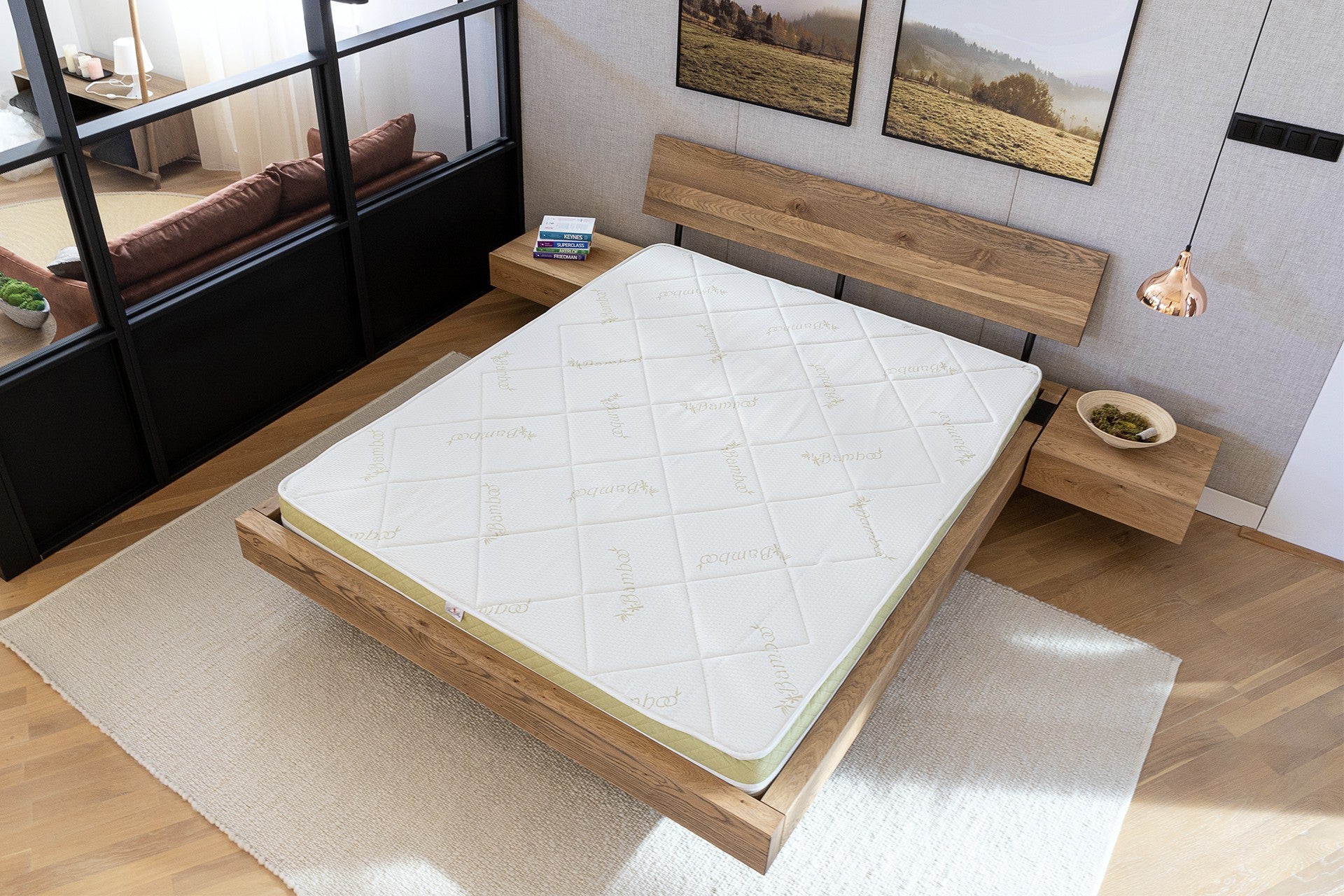 Saltea SuperOrtopedica, Vitality, 20cm, 12+2+6, Spuma poliuretanica si memory, strat nuca de cocos , antibacterian, fermitate medie