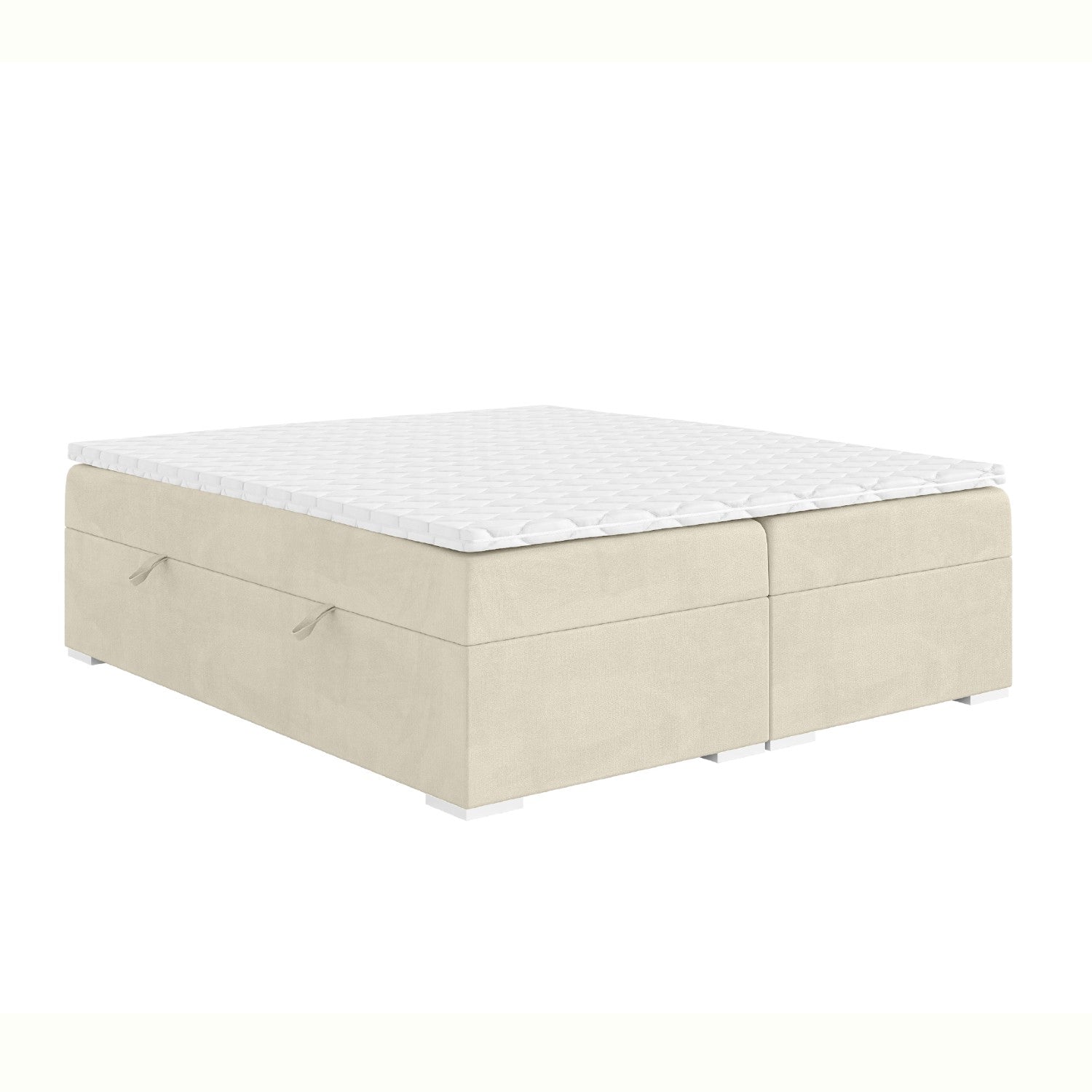 Pat tapitat boxspring 140 x 200 cm ivoire Simplu High