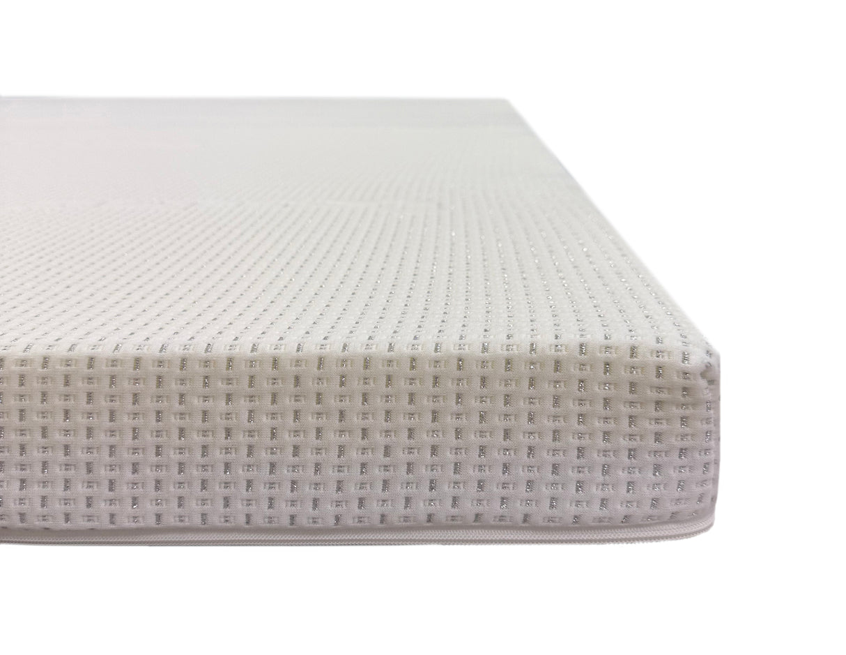 Topper Saltea Best Sleep Celest One Argentum, H 5cm, spuma poliuretanica profilata, husa argentum