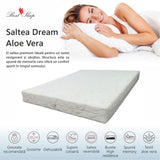 Saltea Ortopedica, Dream Aloe Vera, 20cm, spuma poliuretanica cu memorie, hipoalergenic, reversibila, husa detasabila, fermitate medie
