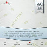 Saltea Ortopedica, Dream Aloe Vera, 20cm, spuma poliuretanica cu memorie, hipoalergenic, reversibila, husa detasabila, fermitate medie