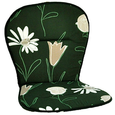 Garden chair cushion, Flower contour, green, 77x43x2 cm