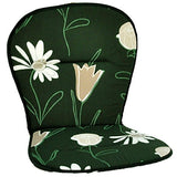 Garden chair cushion, Flower contour, green, 77x43x2 cm