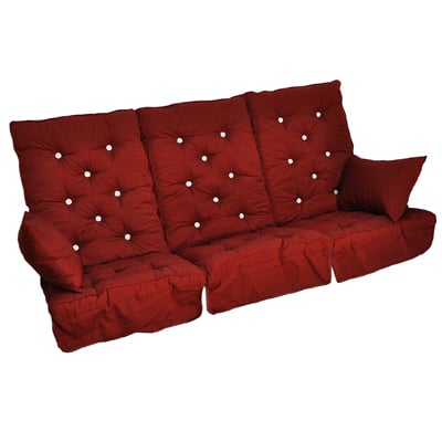 Set perne balansoar 56(x3)x106x12cm +2 perne, Bordeaux