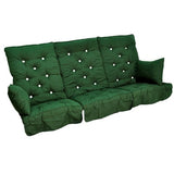 Swing cushion set 56(x3)x106x12cm +2 cushions, Green