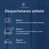 Saltea Copii Star Moon Lumio, 70x160, reversibila, antiacarieni, hipoalergenic, husa matlasata, detasabila, lavabila, ferma