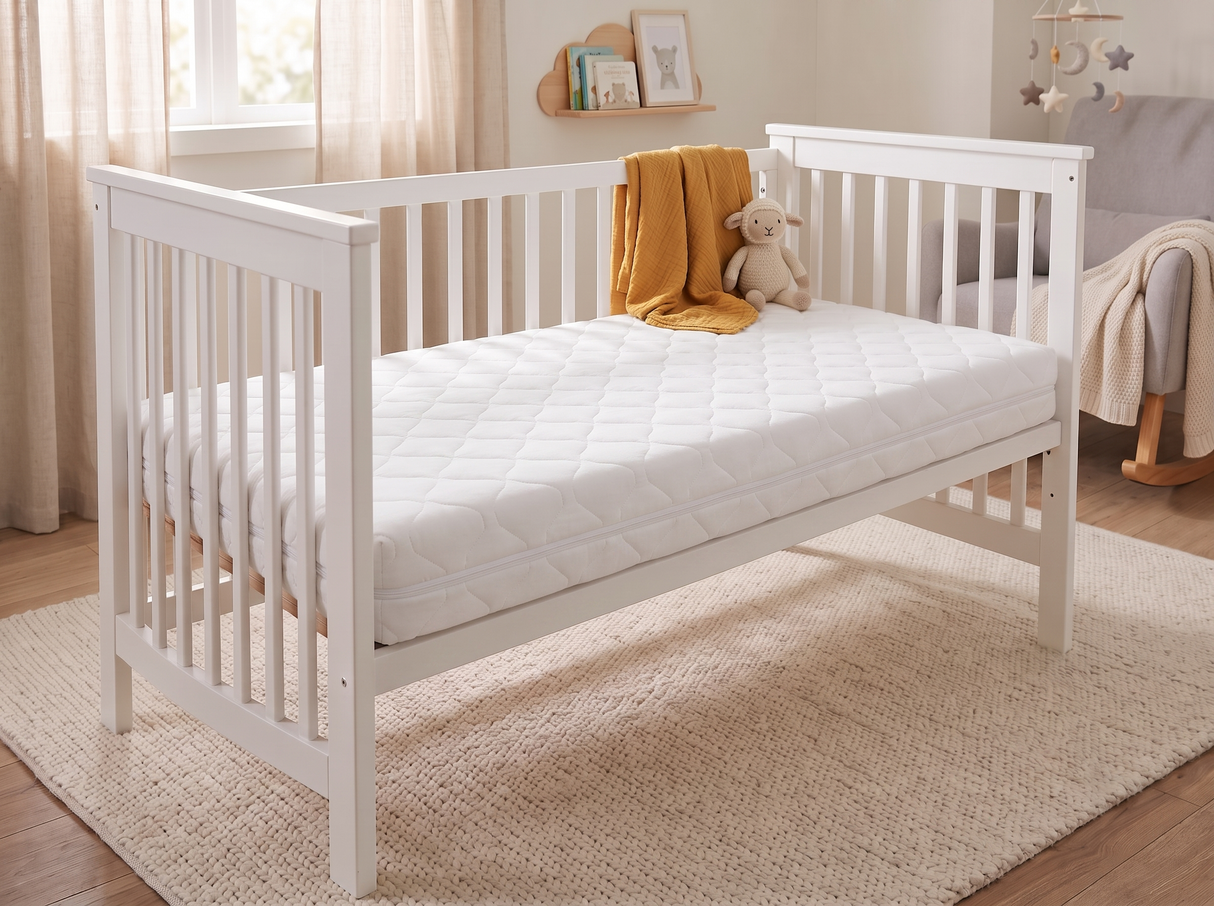 Saltea Copii Star Moon Lumio, 70x160, reversibila, antiacarieni, hipoalergenic, husa matlasata, detasabila, lavabila, ferma