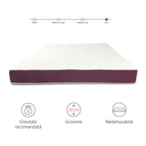 Saltea ortopedica, Best Sleep Color Line Purple, 20cm, spuma poliuretanica, hipoalegenic, reversibila, ferma