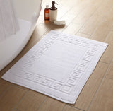 Greek pattern foot towel 50x70 cm, White 600 gr/sqm